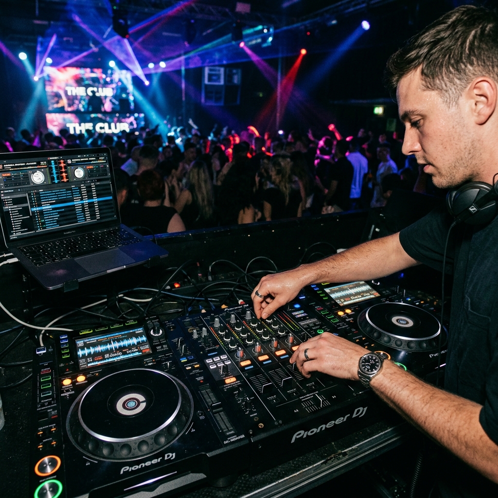 DJ controller mixer and decks